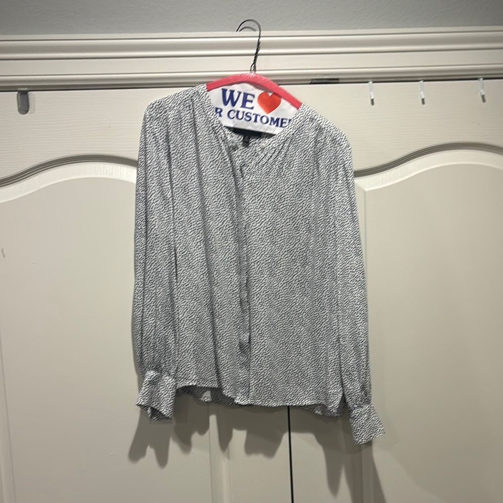 Black and White Patterned Blouse